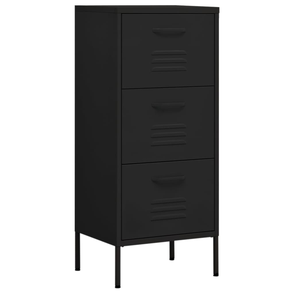 Storage Cabinet Black 16.7"x13.8"x40" Steel