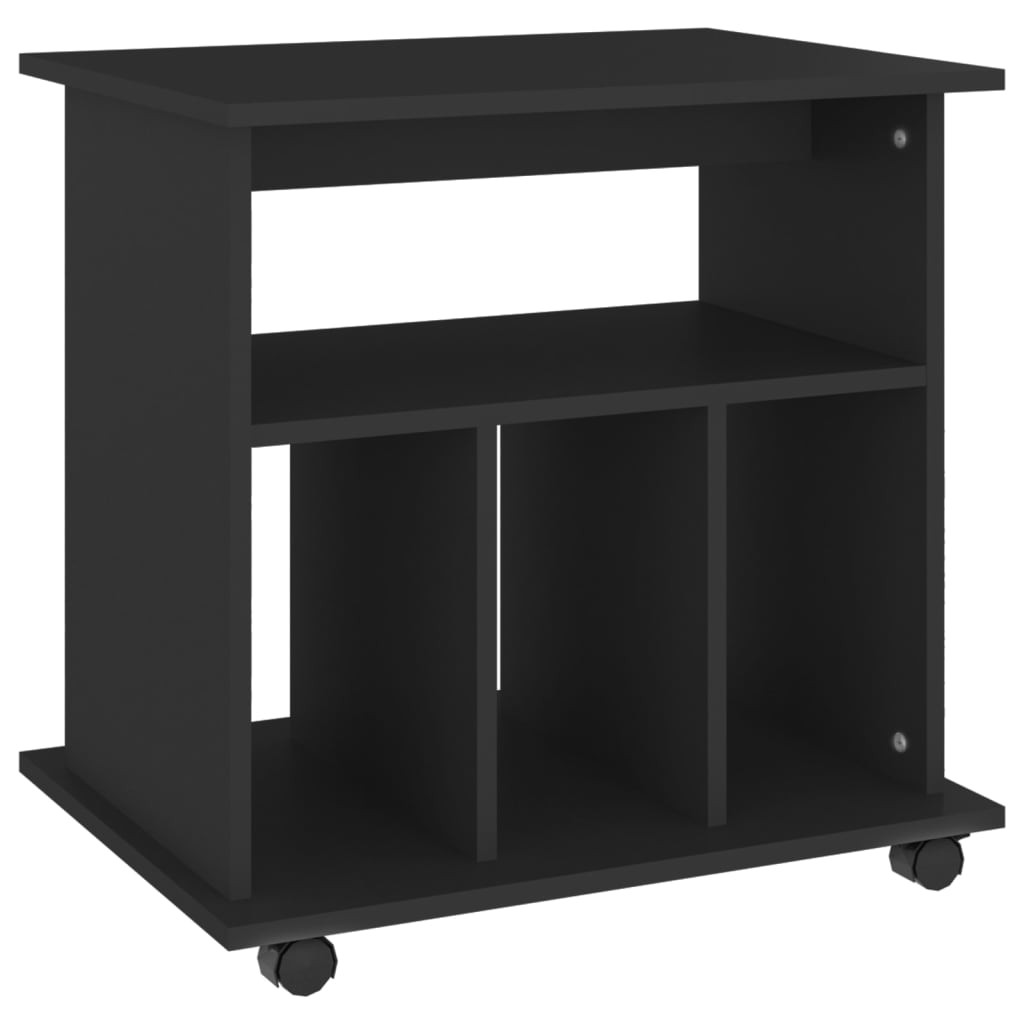 Storage Cabinet Black Engineered Wood Medium Storage Cabinet