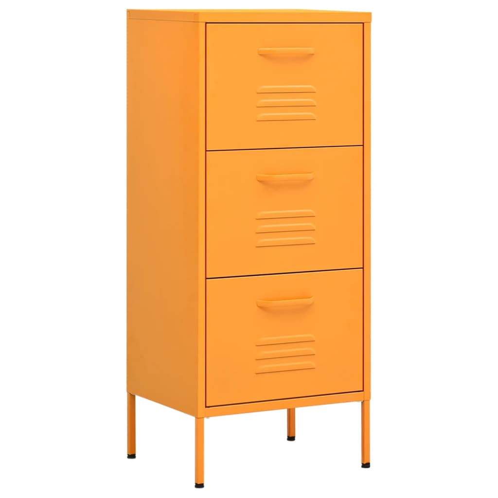 Storage Cabinet Mustard Yellow 16.7"x13.8"x40" Steel