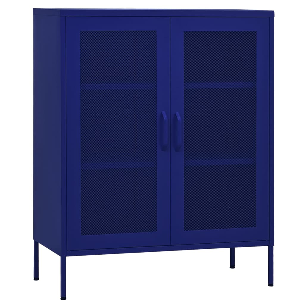 Storage Cabinet Navy Blue 31.5"x13.8"x40" Steel