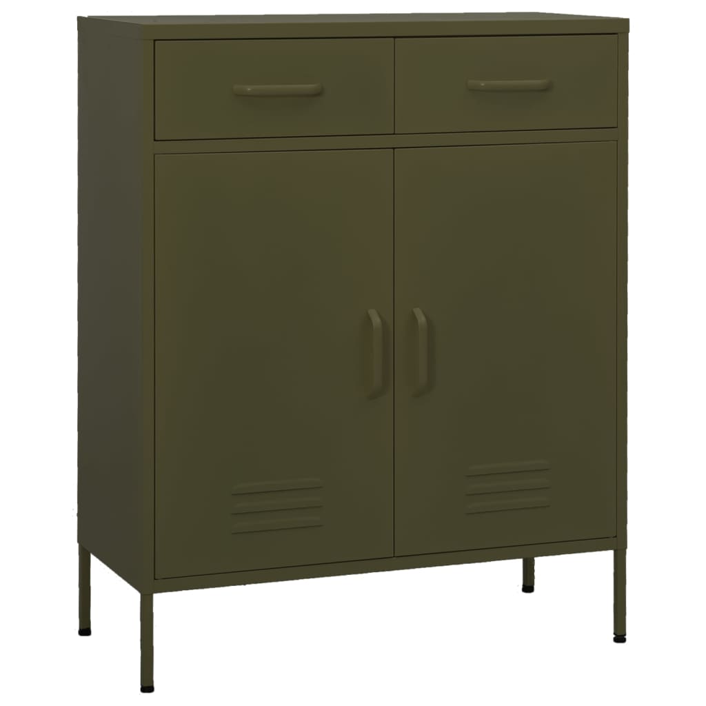 Storage Cabinet Olive Green Steel 31.5 x 13.8 x 40.0 in