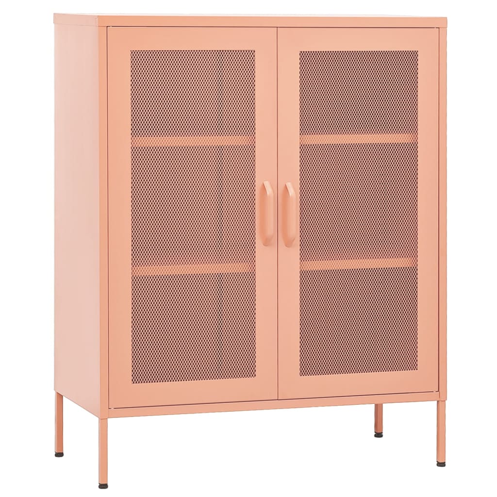 Storage Cabinet Pink 31.5"x13.8"x40" Steel
