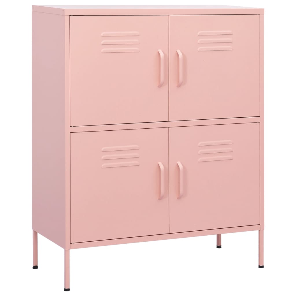 Storage Cabinet Pink Steel 31.5 x 13.8 x 40.0 in Storage Cabinet