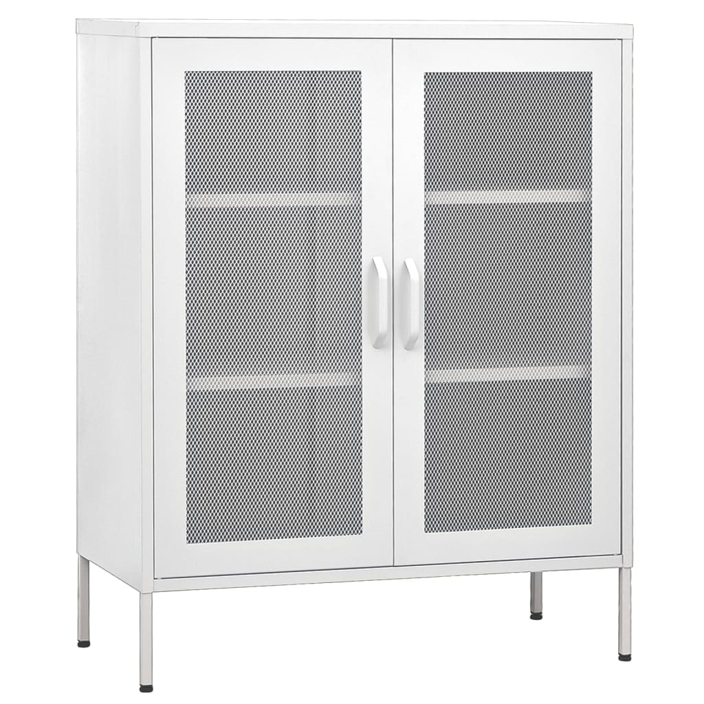 Storage Cabinet White 31.5"x13.8"x40" Steel