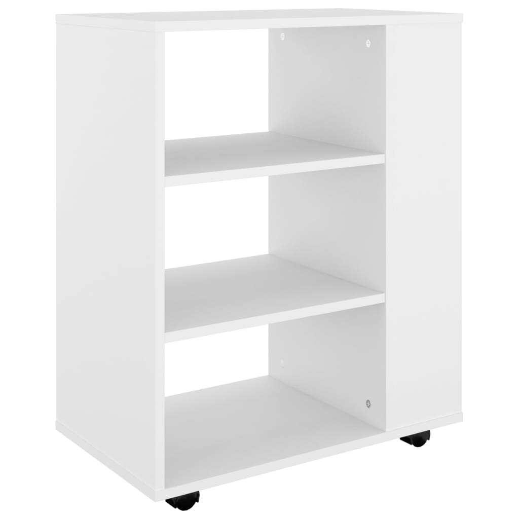Storage Cabinet White Engineered wood Medium Rolling Cabinet