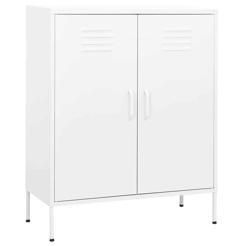 Storage Cabinet White Steel Medium Storage Cabinet Rectangular