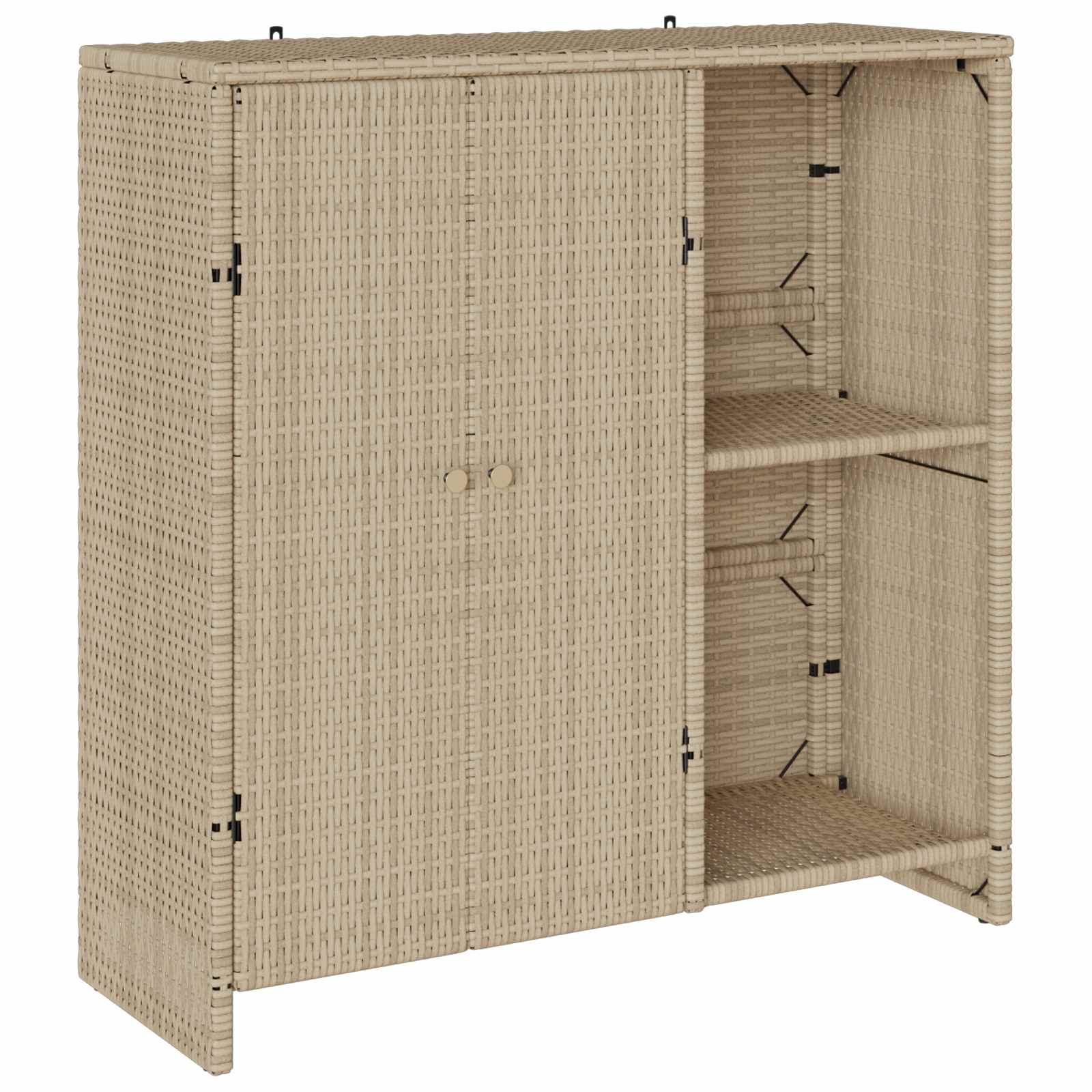 Storage Cabinet with Door Beige 39.37 x 14.17 x 40.16 in Rattan
