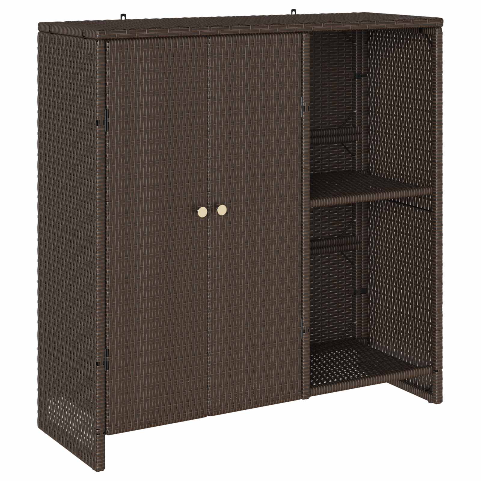 Storage Cabinet with Door Brown 39.37 x 14.17 x 40.16 in Rattan