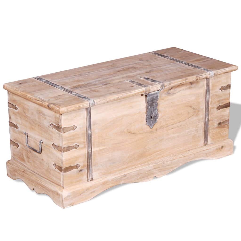 Storage Chest Brown Solid Acacia wood Medium Storage Chest