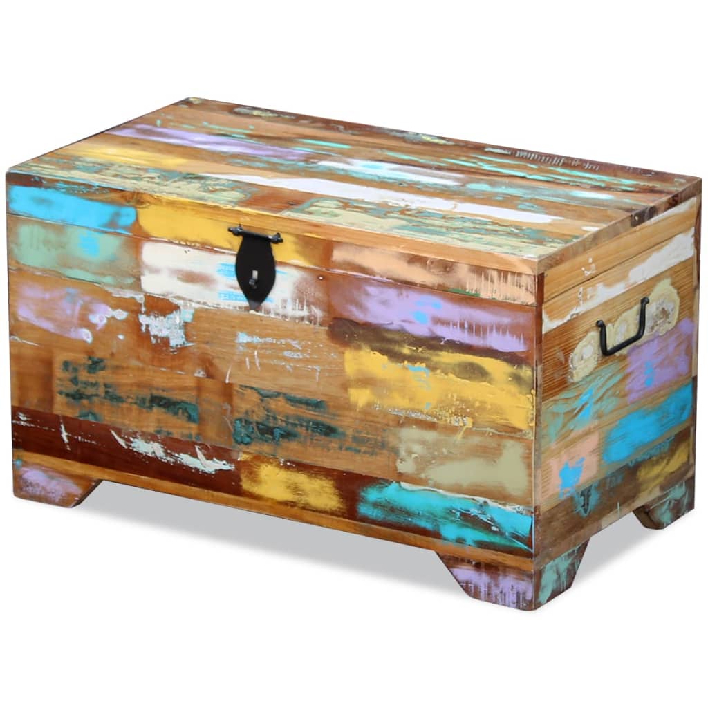 Storage Chest Multicolor Solid Reclaimed Wood