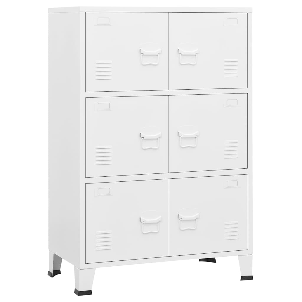 Storage Chest White Metal Medium Storage Chest Rectangular