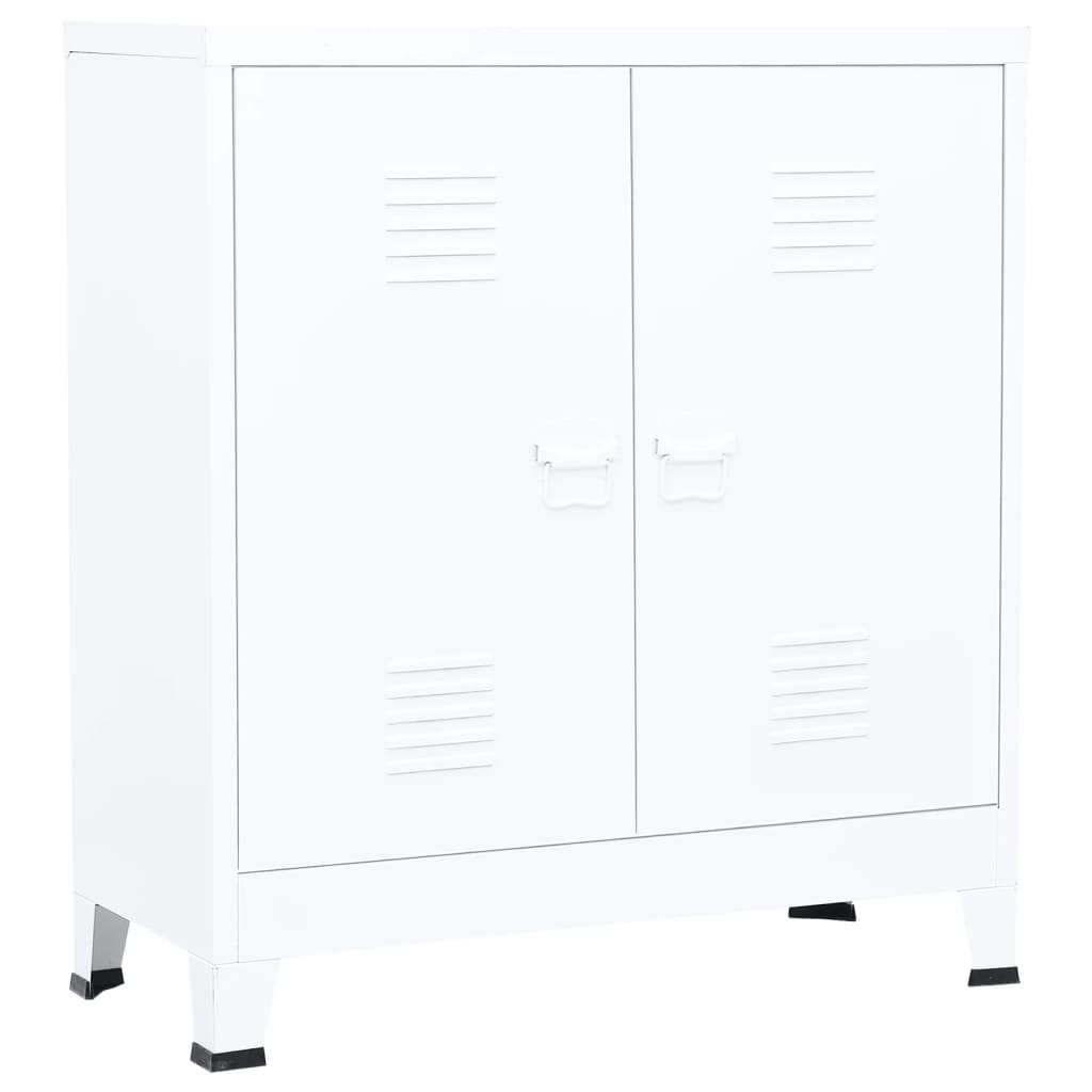 Storage Chest White Steel Medium Storage Chest Rectangular