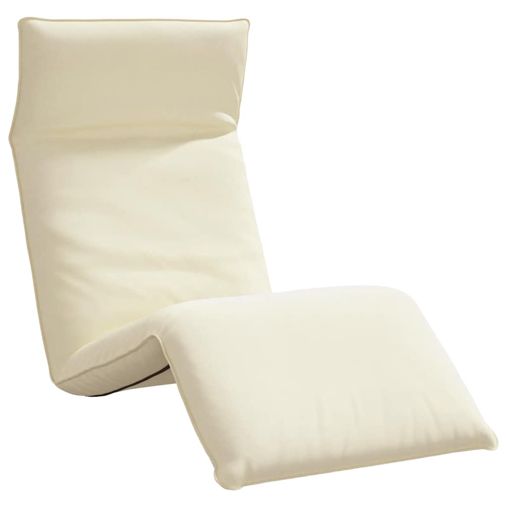 Sun Lounger Cream Oxford fabric, metal Extra Long Foldable