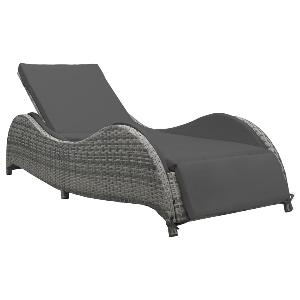 Sun Lounger Gray and dark gray
