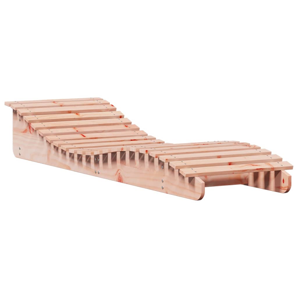 Sun Lounger Natural wood Solid Douglas fir wood 80.7 x 23.6 in