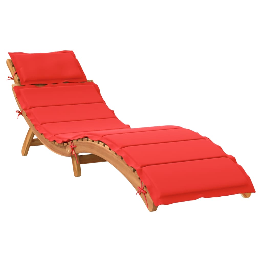 Sun lounger taupe 21.65 x 72.44 x 25.20 in Solid Acacia Wood