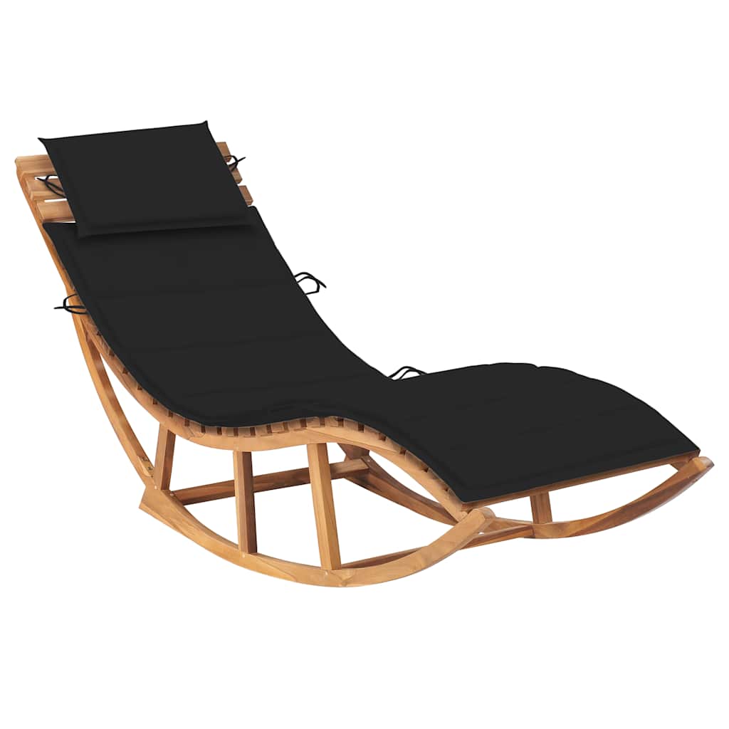 Sun Lounger Teak Teak wood and polyester Standard Sun Lounger