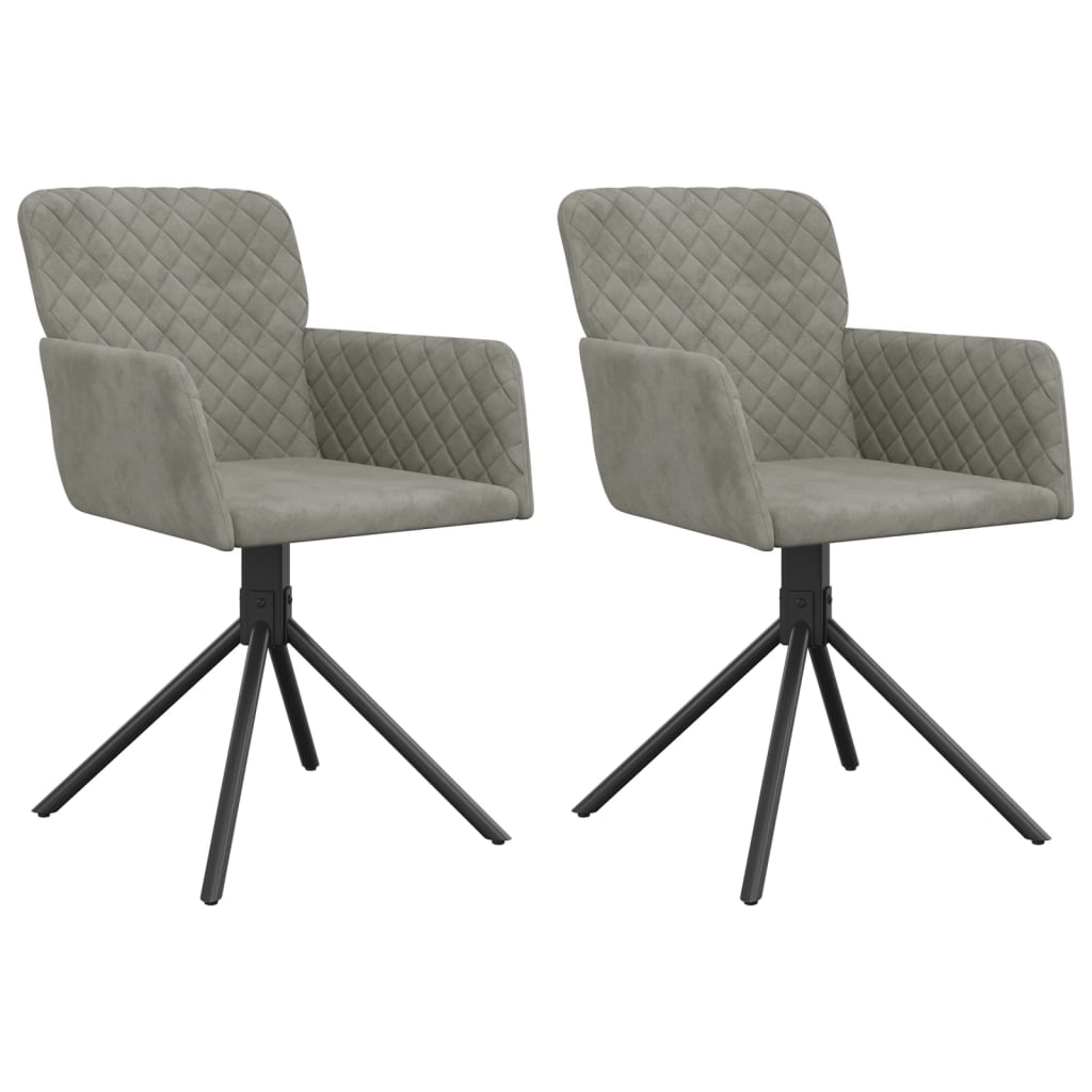 Swivel Dining Chair Set of 2 Light gray