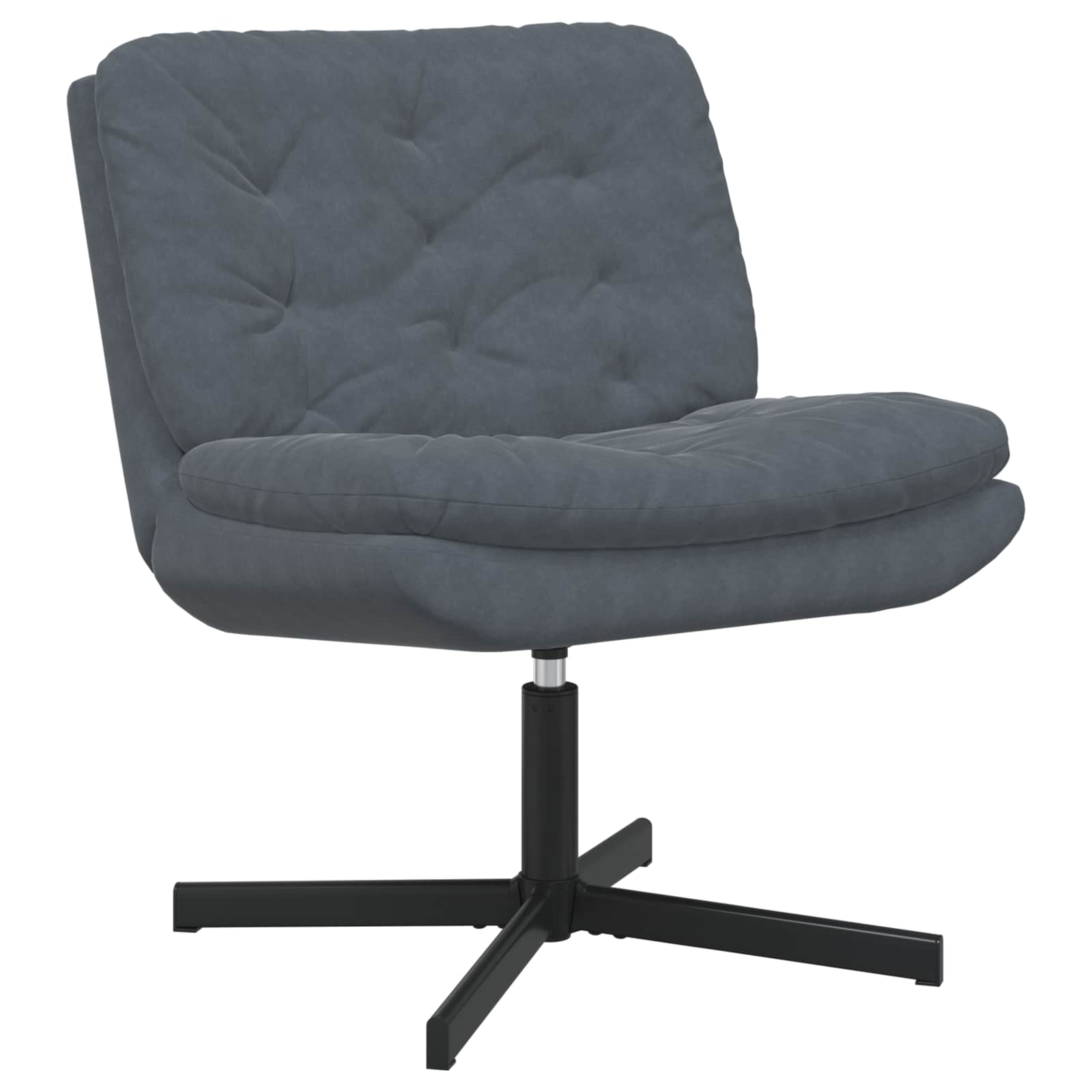 Swivel Relaxing Chair Dark Grey 63 x 75 x 76 cm Velvet