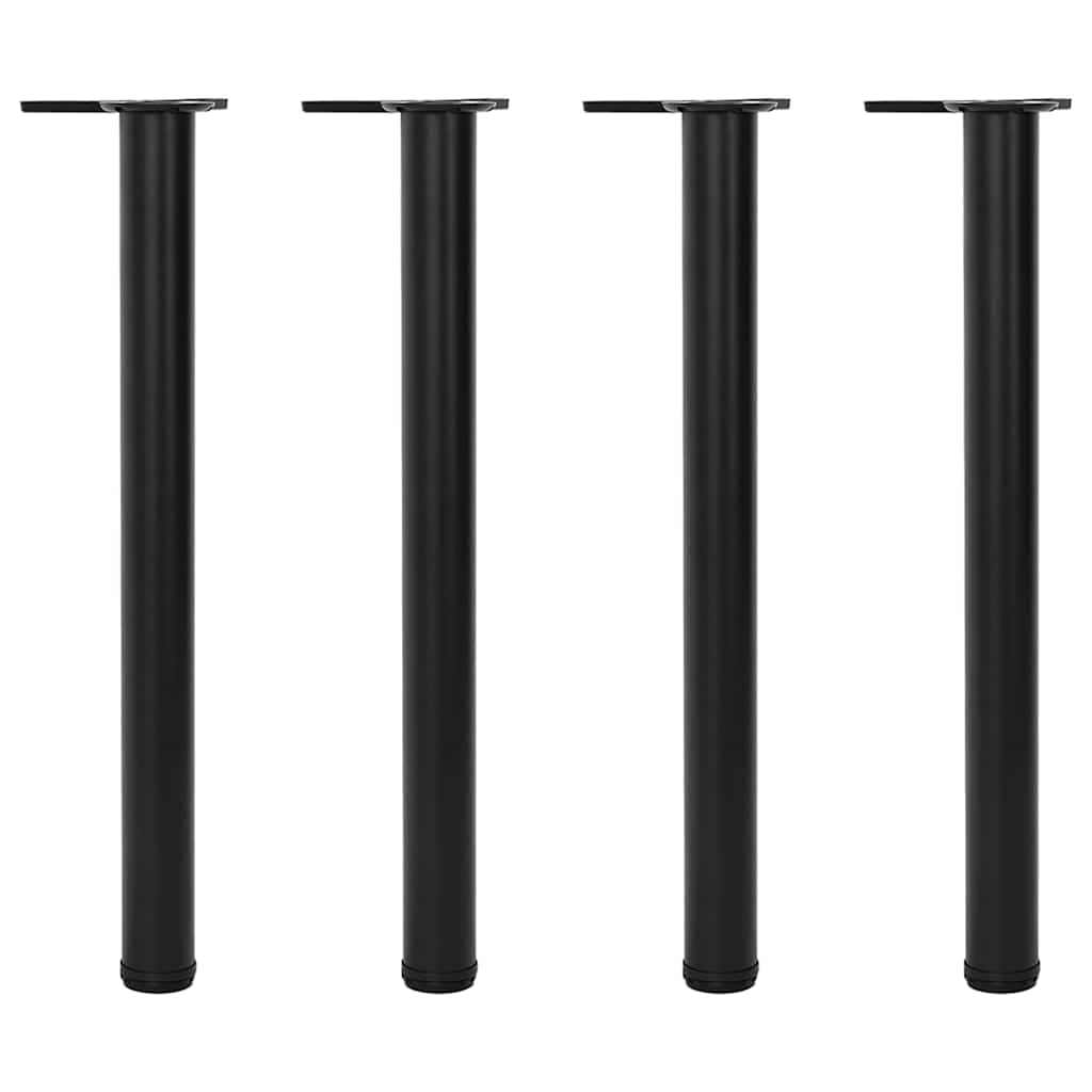 Table Leg Set of 4 Black Iron, Die-cast Zinc Adjustable Height