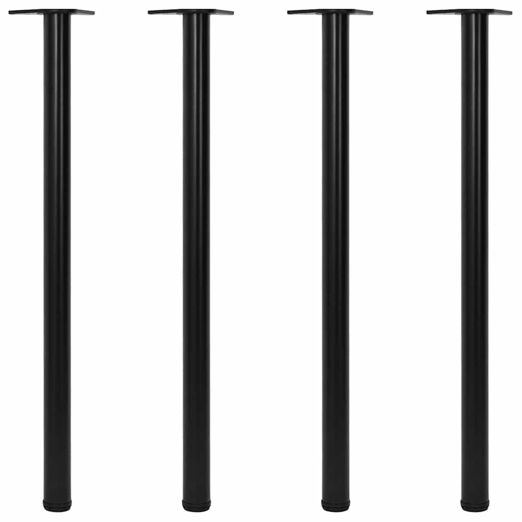 Table Leg Set of 4 Black Iron Extra Tall Adjustable Feet