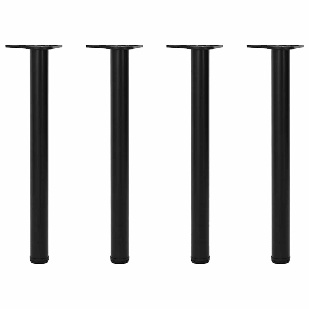 Table Leg Set of 4 Black Iron Standard Adjustable Feet