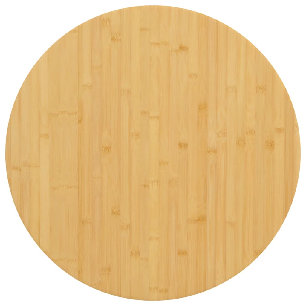 Table Top Bamboo 脴27.6 x 1.6 in Durable Table Top Round