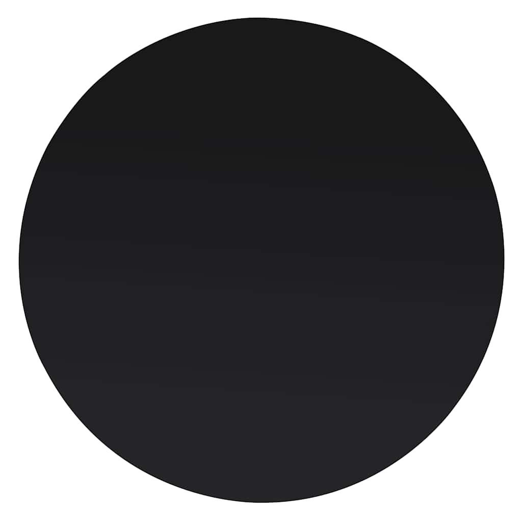 Table Top Black Tempered Glass 12 in diameter Scratch-resistant