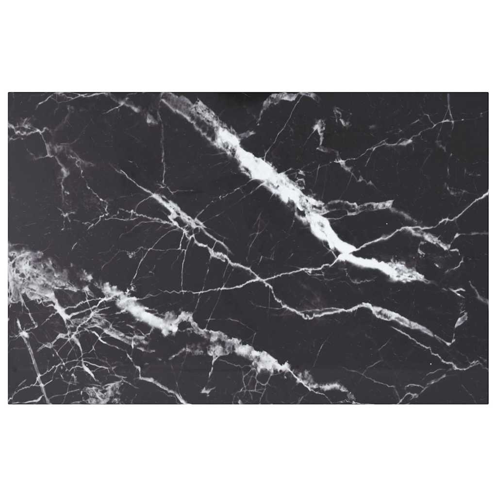 Table Top Black with marble pattern Tempered Glass Standard