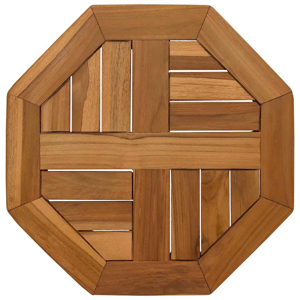 Table Top Brown Solid teak wood 15.7 x 15.7 in Durable