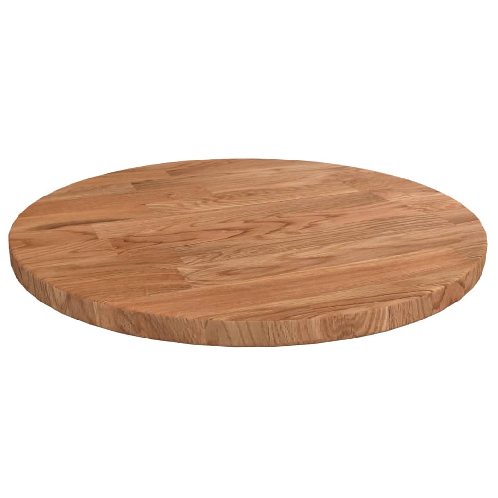Table Top Light brown Solid oak wood 脴11.8 in Durable Table Top