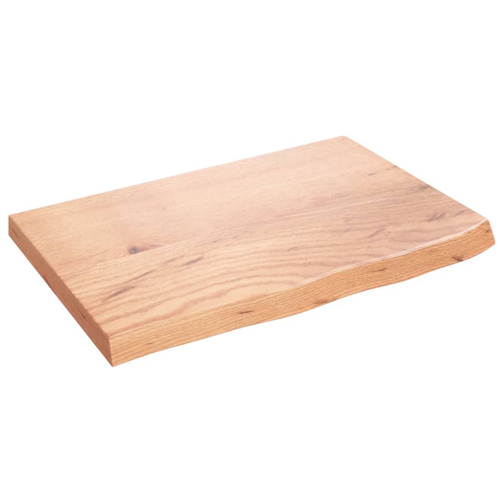 Table Top Light Brown Solid Oak Wood 23.6 x 15.7 in Table Top