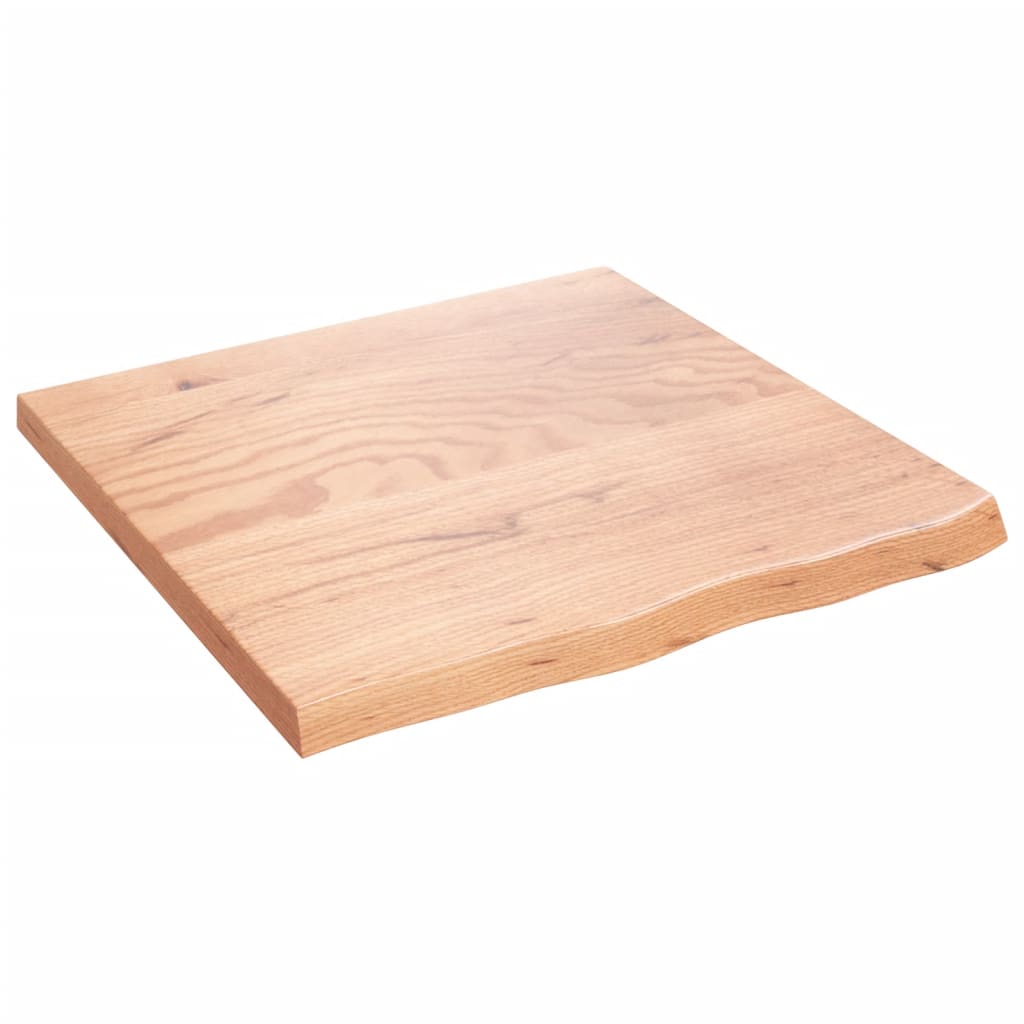 Table Top Light brown Solid oak wood 23.6x23.6 in Durable
