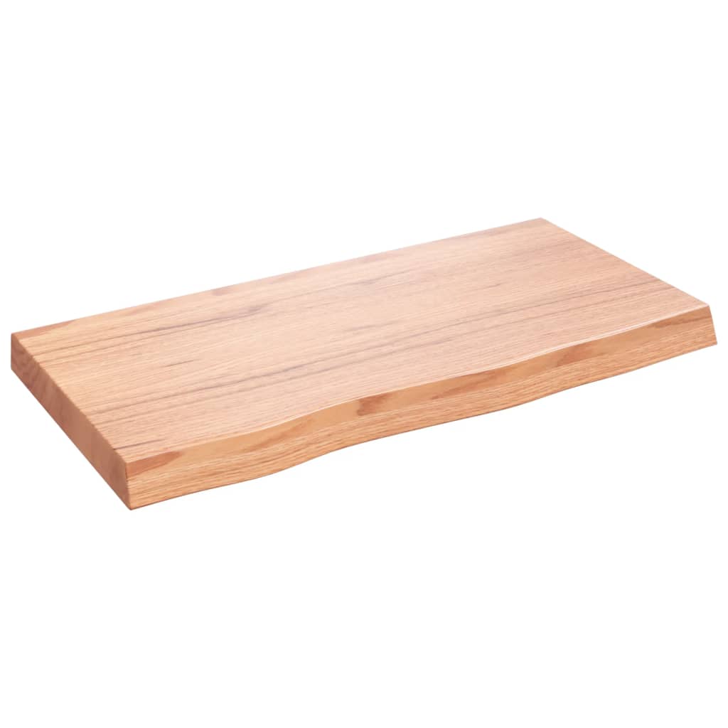 Table Top Light brown Solid oak wood 31.5 x 15.7 inches