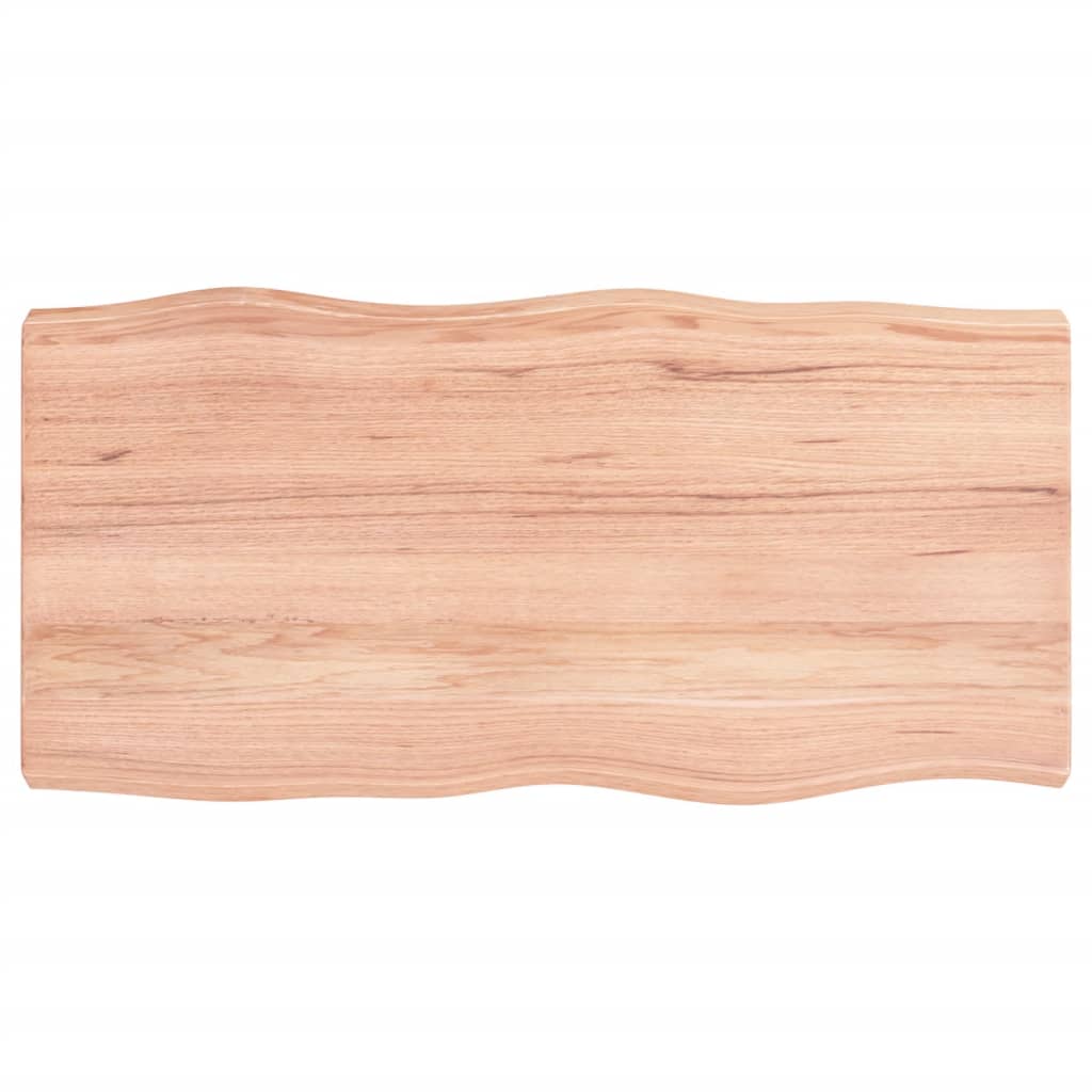 Table Top Light brown Solid oak wood 31.5 x 15.7 in
