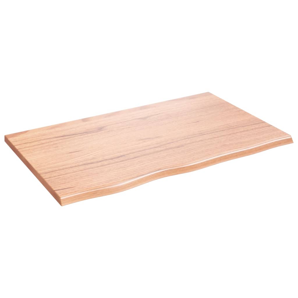 Table Top Light brown Solid oak wood 31.5 x 19.7 x 0.8 in
