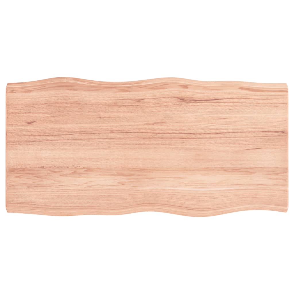 Table Top Light brown Solid oak wood 31.5x15.7 in