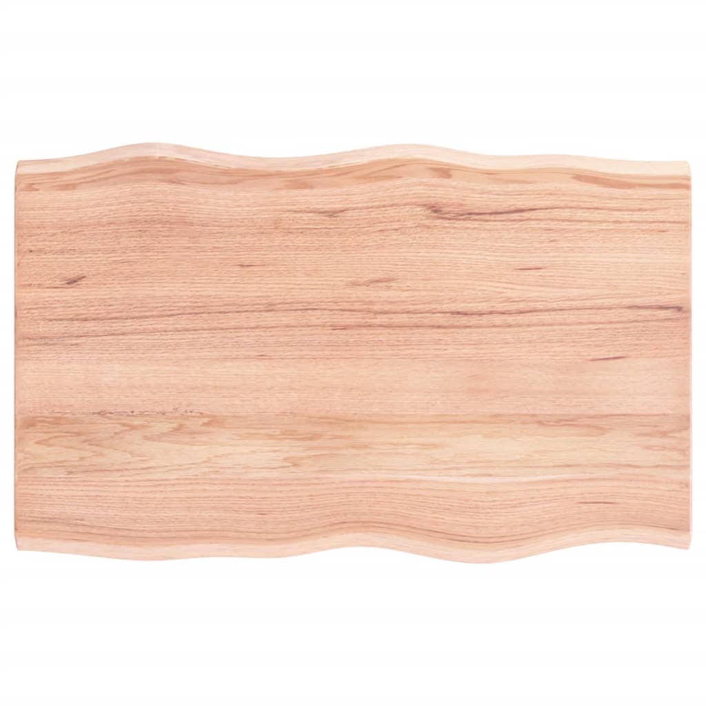 Table Top Light Brown Solid Oak Wood 31.5x19.7 in