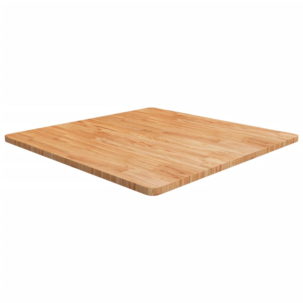 Table Top Light Brown Solid oak wood 35.4 x 35.4 in Durable