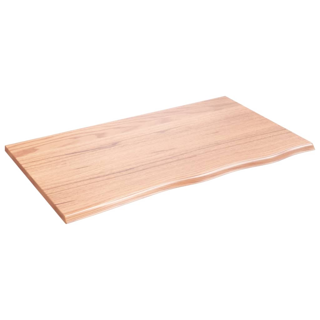 Table Top Light Brown Solid Oak Wood 39.4 in x 23.6 in