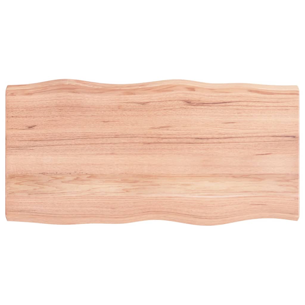 Table Top Light Brown Solid Oak Wood 39.4 x 19.7 in Table Top