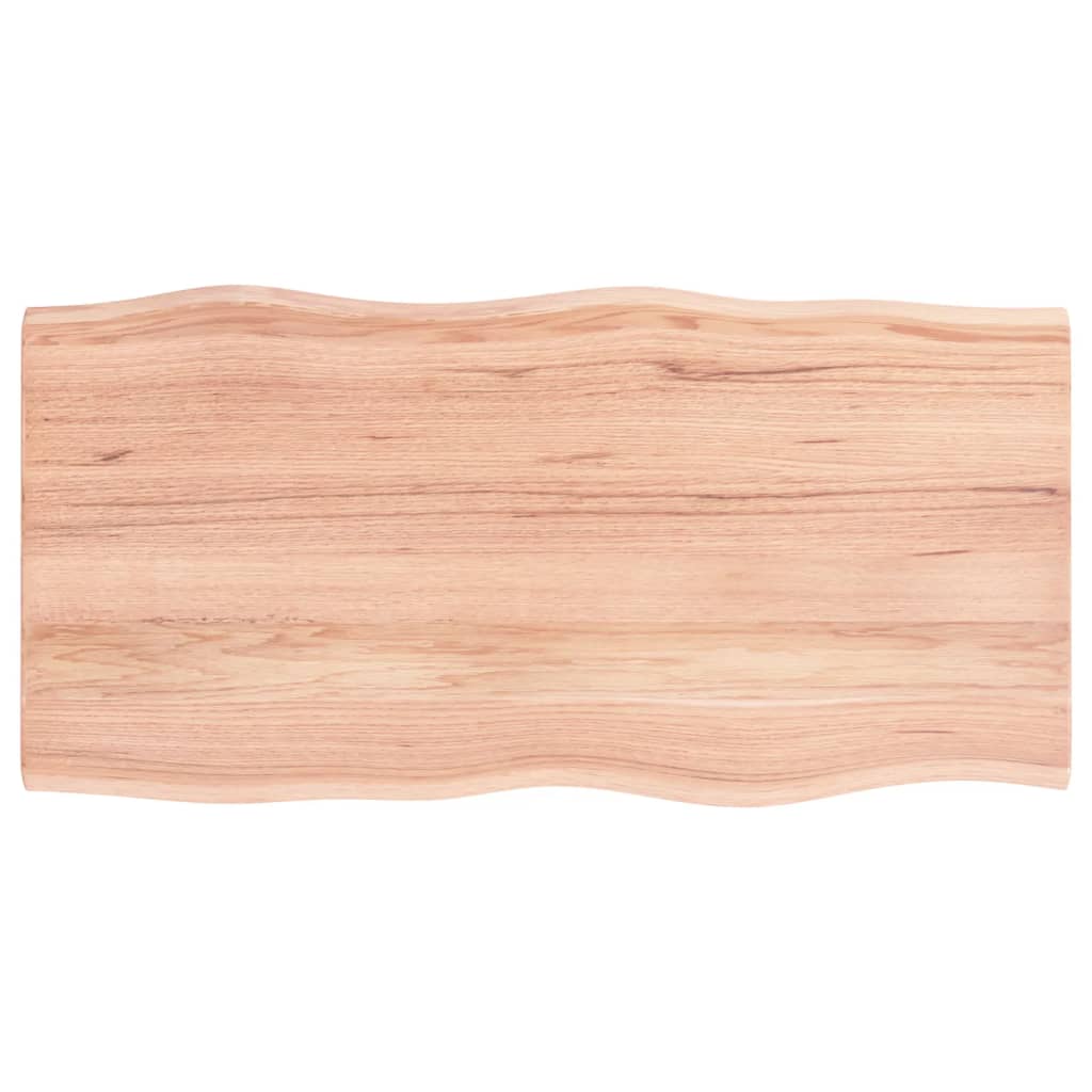 Table Top Light brown Solid oak wood 39.4 x 19.7 x 0.8 in