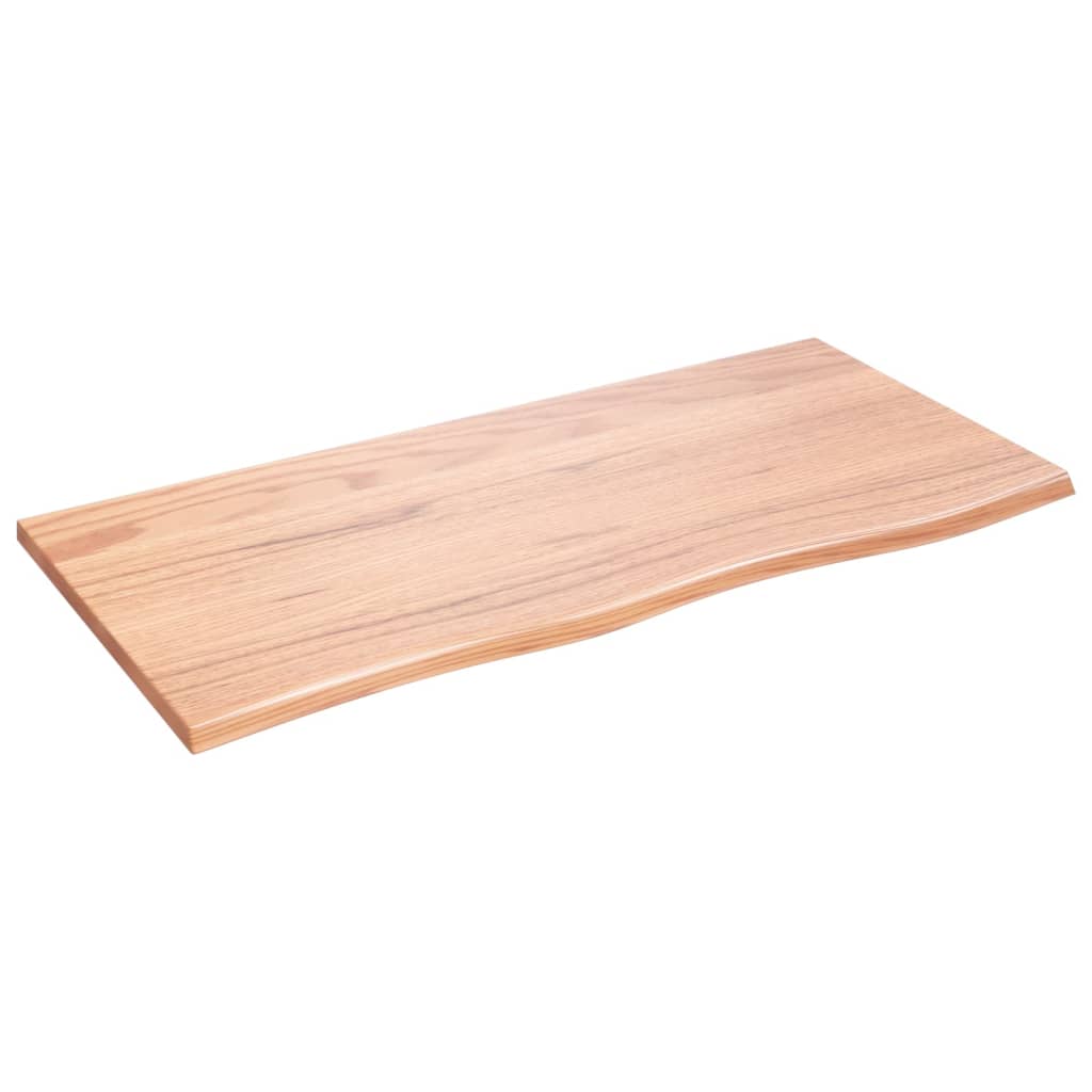 Table Top Light brown Solid oak wood 39.4 x 19.7 x 0.8 in Durable
