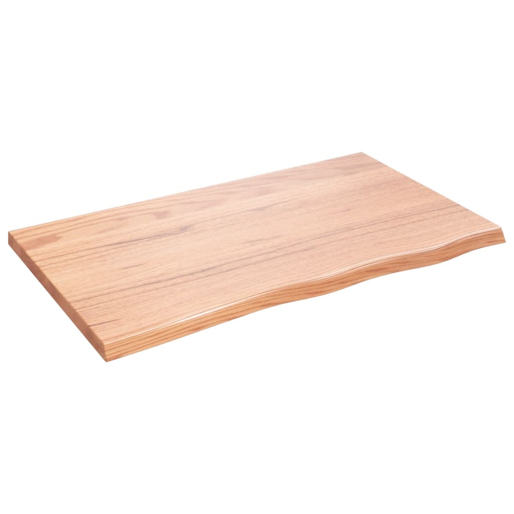 Table Top Light Brown Solid Oak Wood 39.4 x 23.6 in