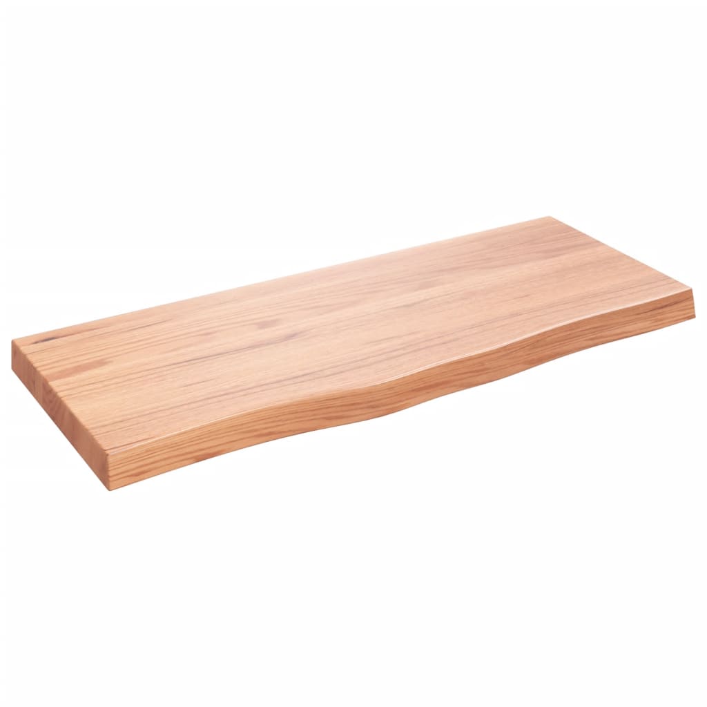 Table Top Light Brown Solid Oak Wood 39.4x15.7 in