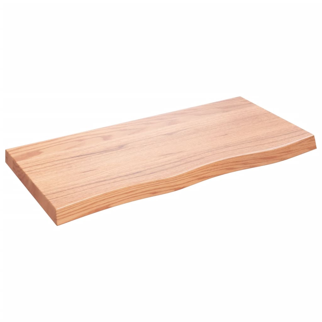 Table Top Light Brown Solid oak wood 39.4x19.7 in