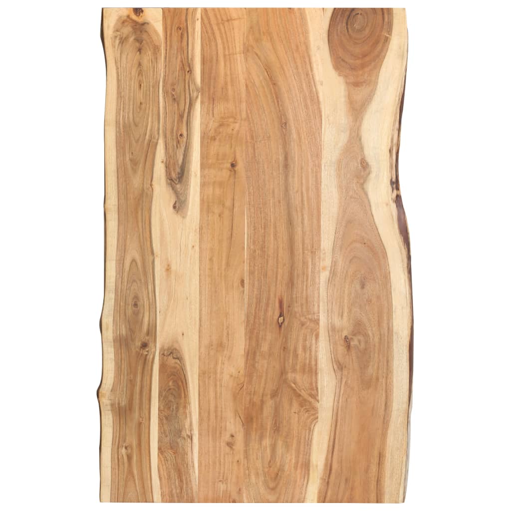 Table Top Natural Wood Solid Acacia wood 39.4 x 19.7-23.6 in