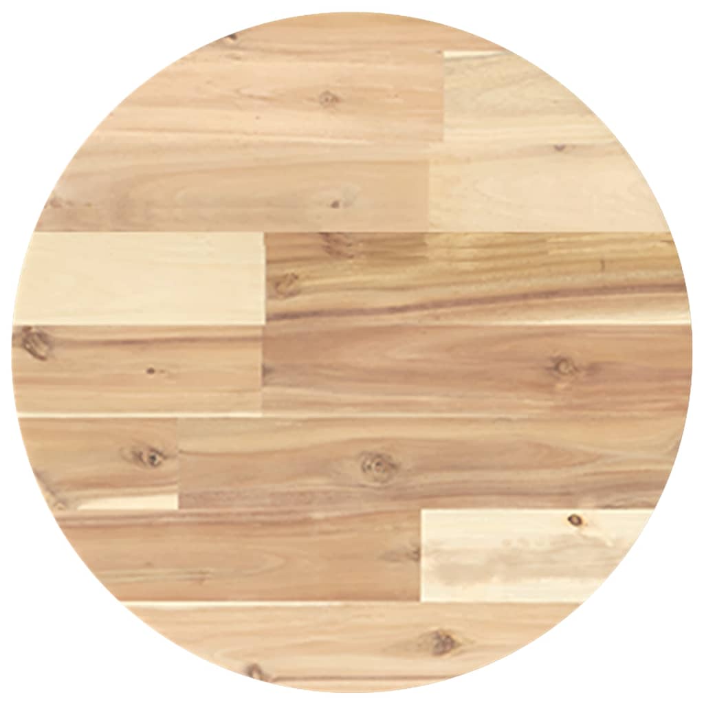 Table Top Round 脴15.7x0.8" Solid Wood Acacia