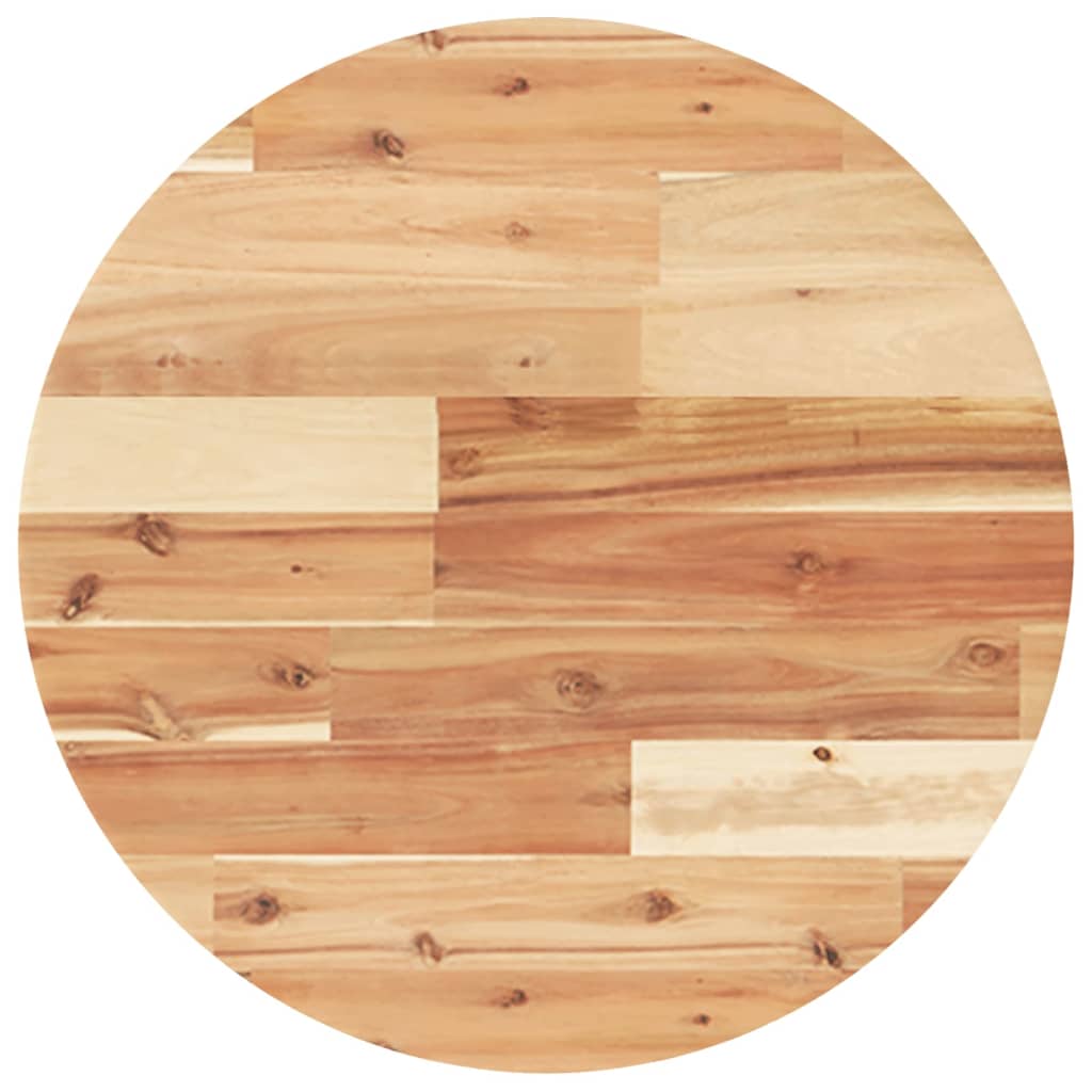 Table Top Round 脴19.7x0.8" Solid Wood Acacia