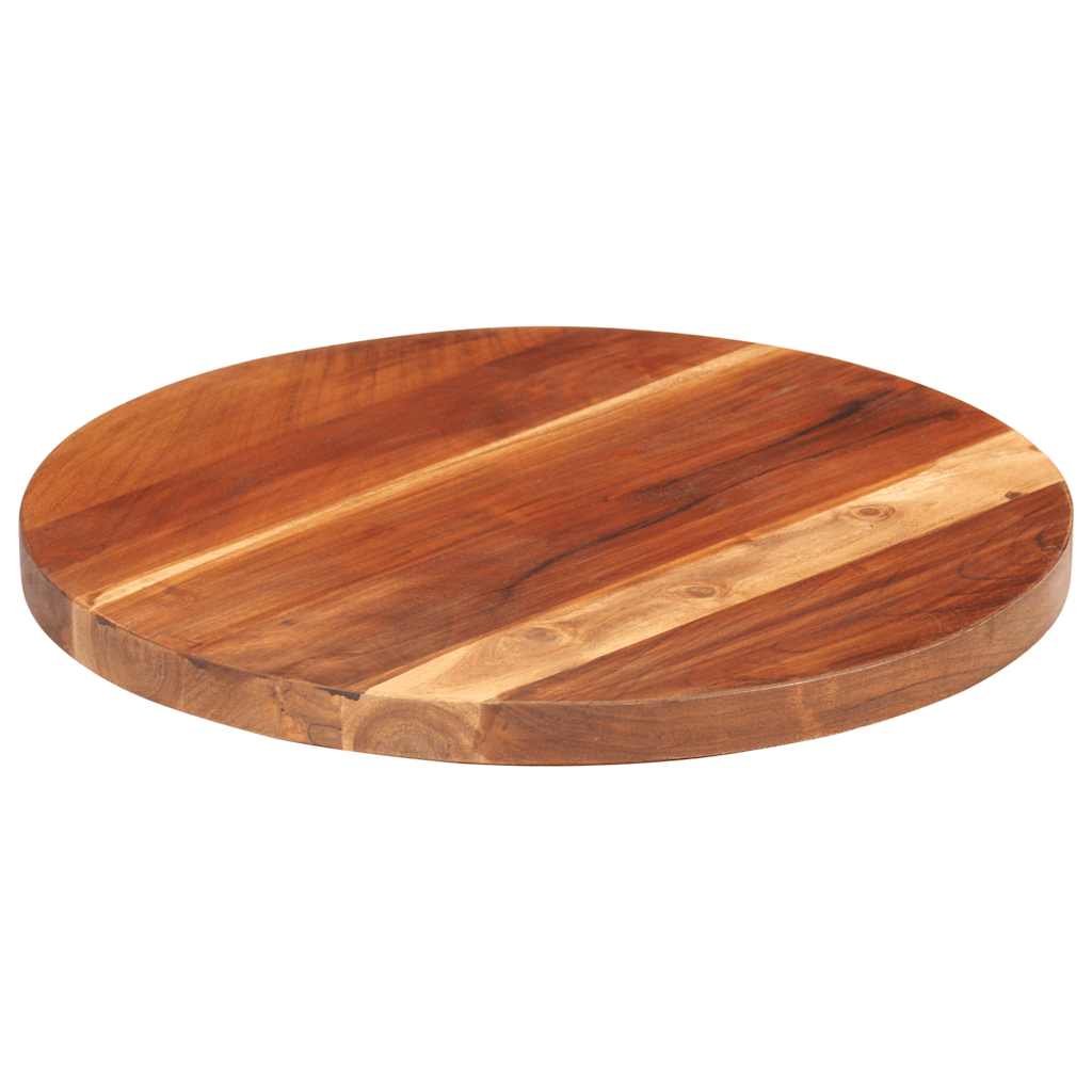 Table Top Solid Wood Acacia Round 0.98"-1.06" 15.7"